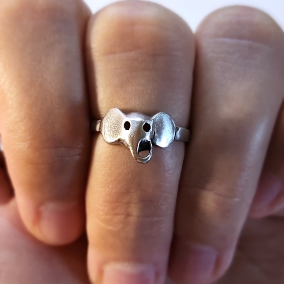 (6) VTG Silver Elephant Ring - Picture 1 of 8